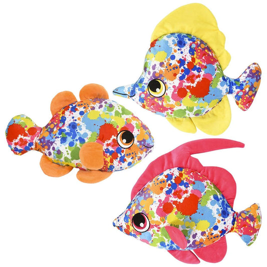 Plush Paint Splash Fish Assorted 20"