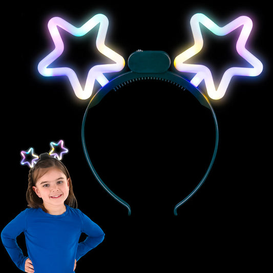 Light Up Neon Bright Star Headband