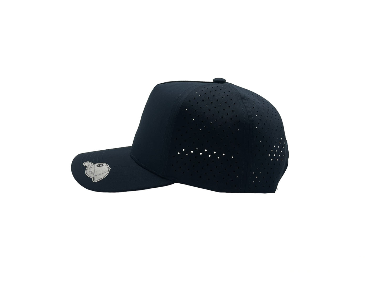 Laser Performance Perforated 5 Panel Cap - Adjustable Curved Bill