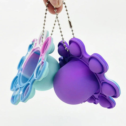 Octopus Keychain Bubble Pop It Stress Reliever Toy - NoveltiesMart.com Wholesale