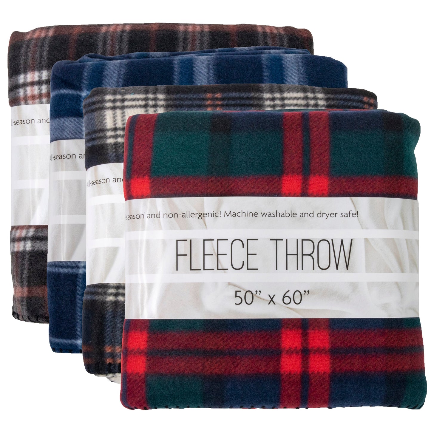 Plaid Fleece Blankets 50" x 60"