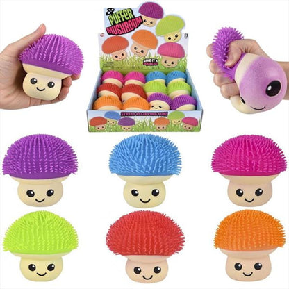 Puffer Mushroom – Wholesale Air-Filled Squeezy Toy  (Sold By 48 PCS)