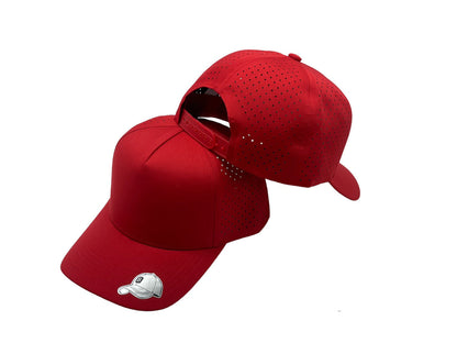 Laser Performance Perforated 5 Panel Cap - Adjustable Curved Bill