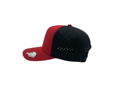 Laser Performance Perforated 5 Panel Cap - Adjustable Curved Bill