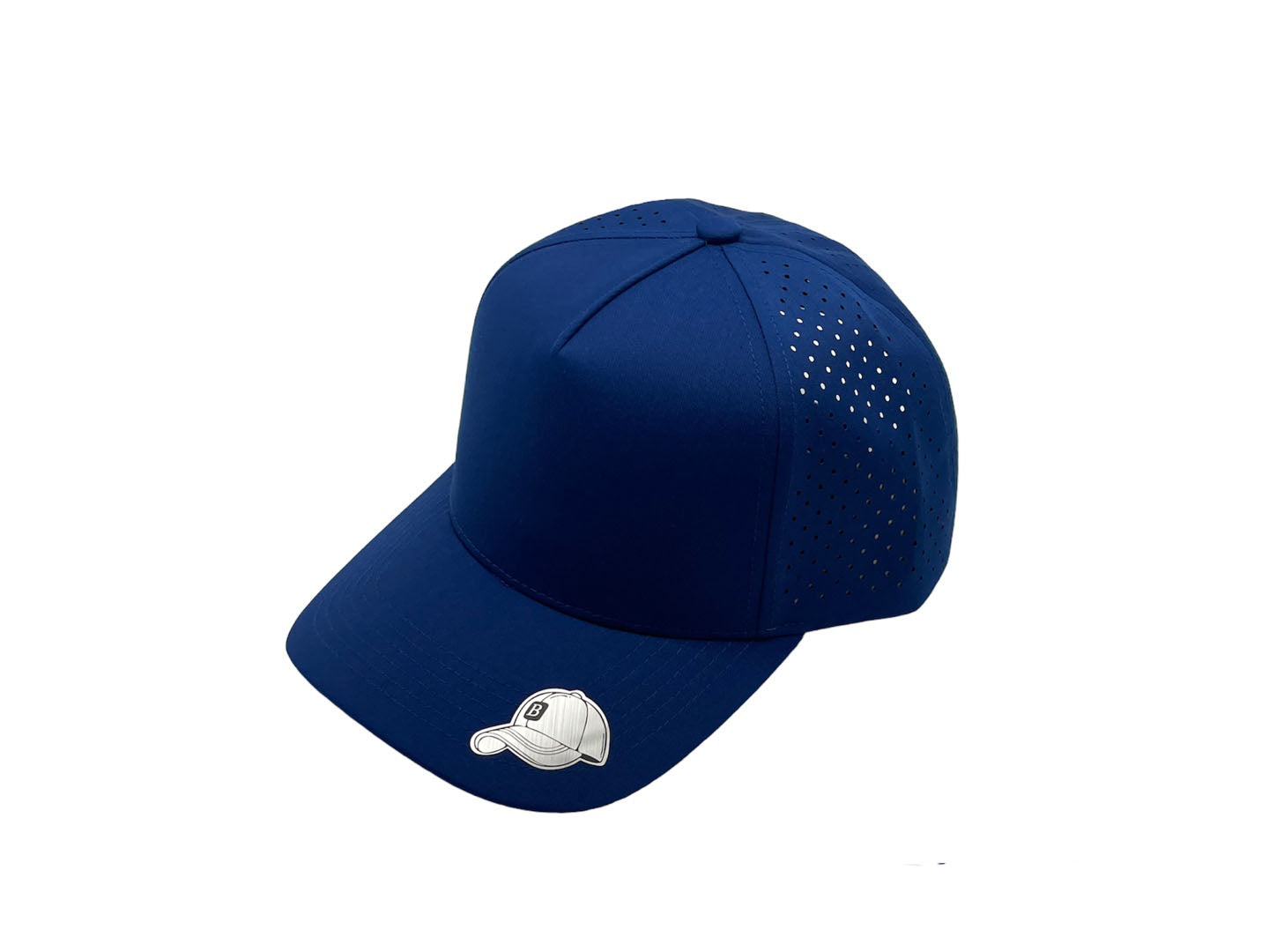 Laser Performance Perforated 5 Panel Cap - Adjustable Curved Bill