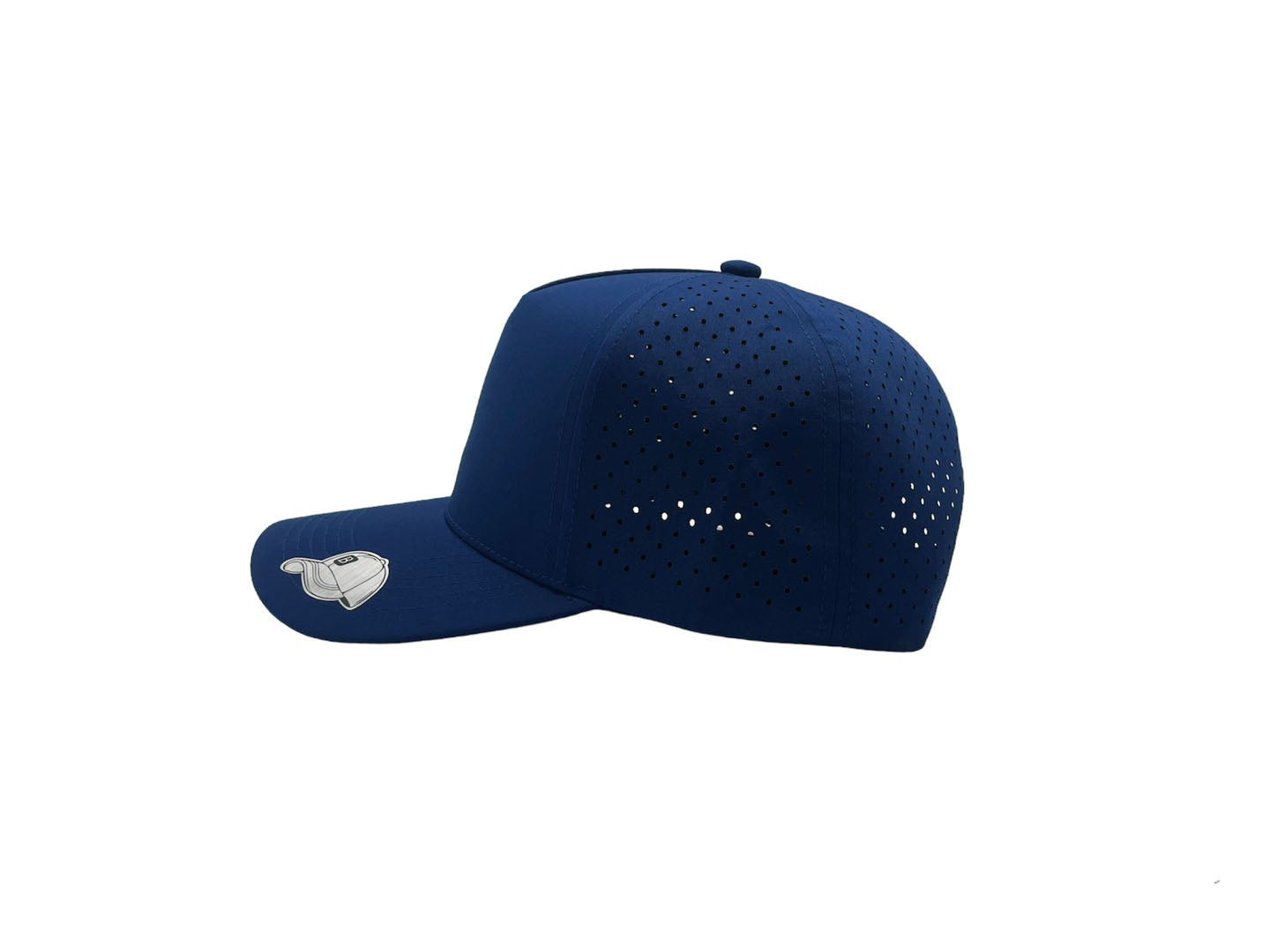 Laser Performance Perforated 5 Panel Cap - Adjustable Curved Bill