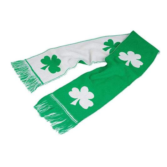 Green & White Shamrock Scarf