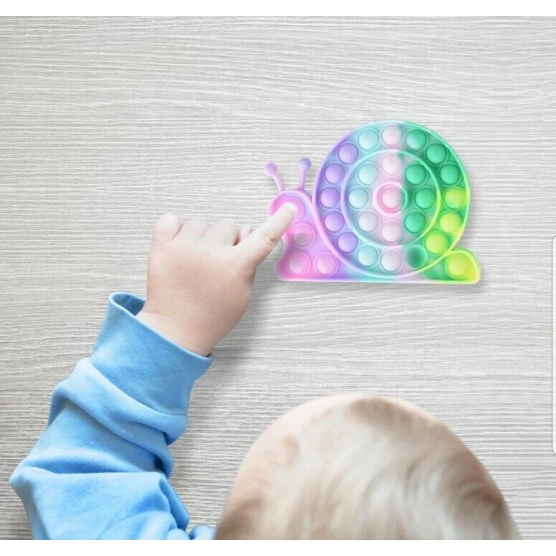 5.5-Inch Pastel Snail Bubble Pop It Silicone Stress Reliever Toy - NoveltiesMart.com Wholesale