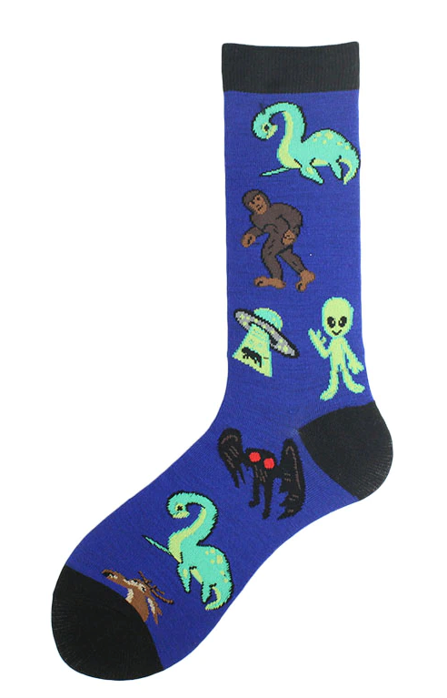 MYTHICAL CREATURE BLUE Unisex Crew Socks (sold by the 3 pair) - NoveltiesMart.com Wholesale