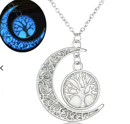 Glow in the Dark Moon & Tree Necklace - Wholesale - NoveltiesMart.com Wholesale