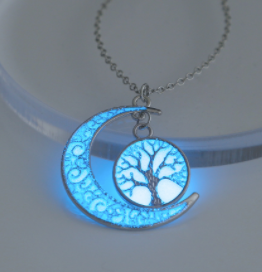 Glow in the Dark Moon & Tree Necklace - Wholesale - NoveltiesMart.com Wholesale