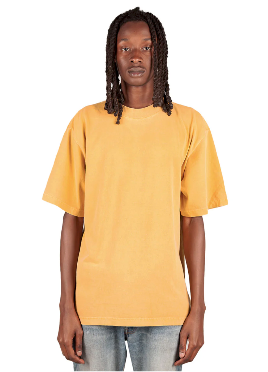 "Shaka Wear 7.5oz Max Heavyweight Garment Dye T-Shirt - Durable Streetwear Staple"