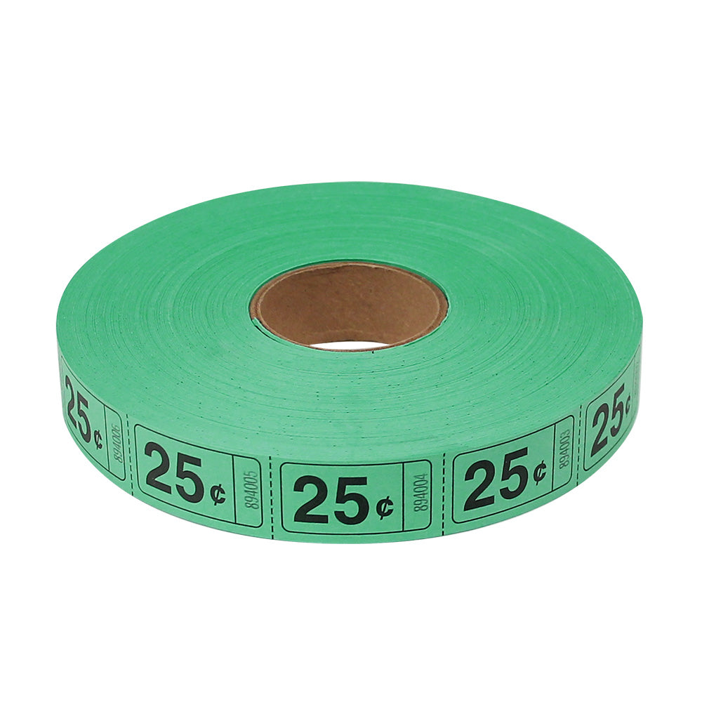 Roll Tickets - 25 Cent - Green (2000 ROLL)