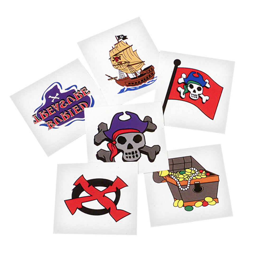 Tattoos - Pirate Assortment 1-1/2" (144 PACK)