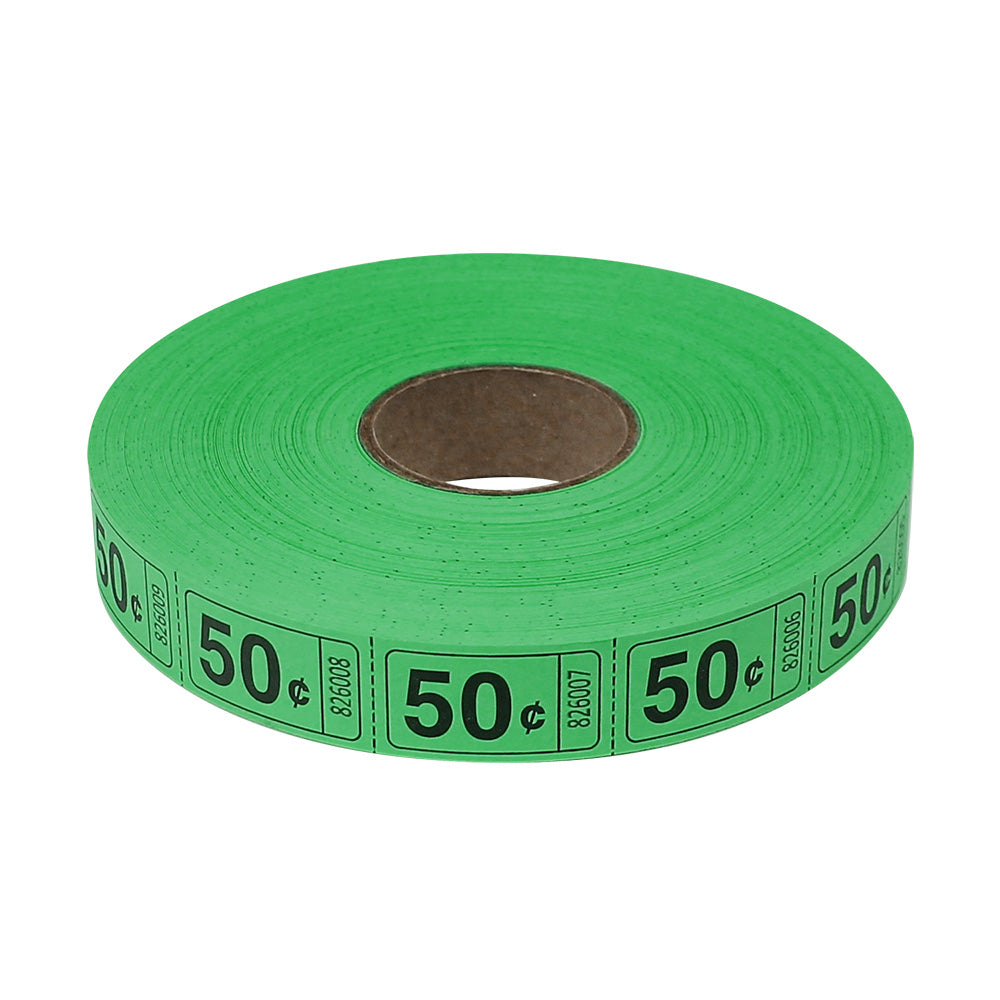 Roll Tickets - 50 Cent - Green (2000 ROLL)