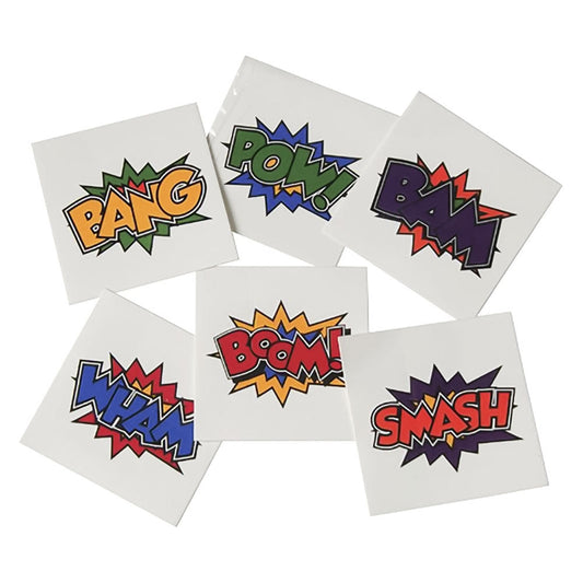 Tattoos - Superhero 1-1/2" (144 PACK)