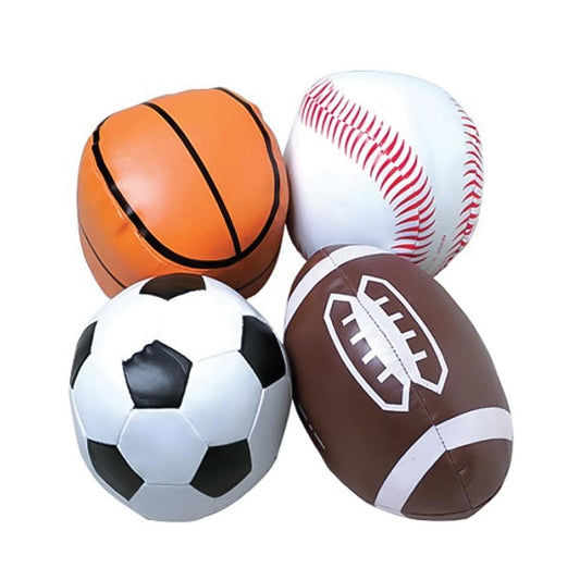 Stuffed Vinyl Sports Ball Asst 2" (DZ)