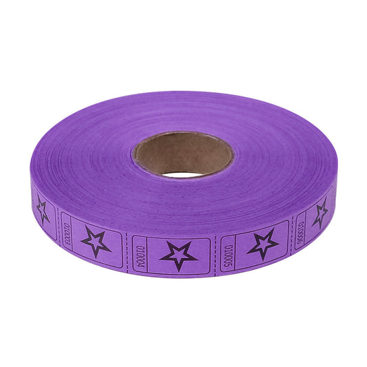 Roll Tickets - Star - Purple (2000 ROLL)