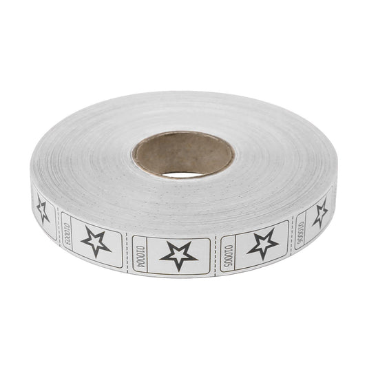 Roll Tickets - Star - White (2000 ROLL)