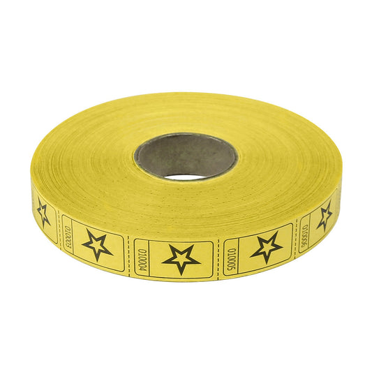 Roll Tickets - Star - Yellow (2000 ROLL)