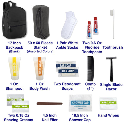 Essential Hygiene Kit 15-Piece with Backpack Wholesale