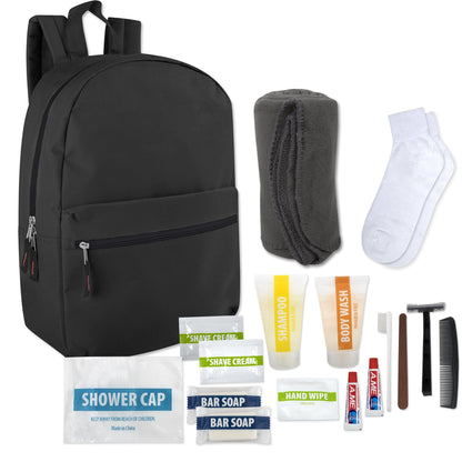 Essential Hygiene Kit 15-Piece with Backpack Wholesale