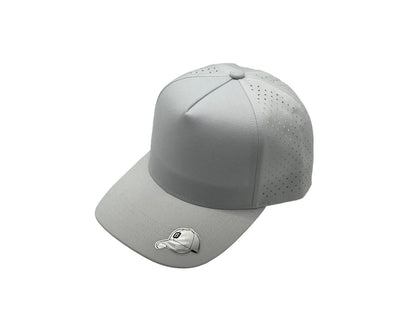 Laser Performance Perforated 5 Panel Cap - Adjustable Curved Bill