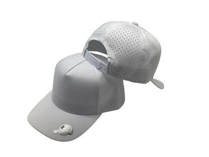 Laser Performance Perforated 5 Panel Cap - Adjustable Curved Bill