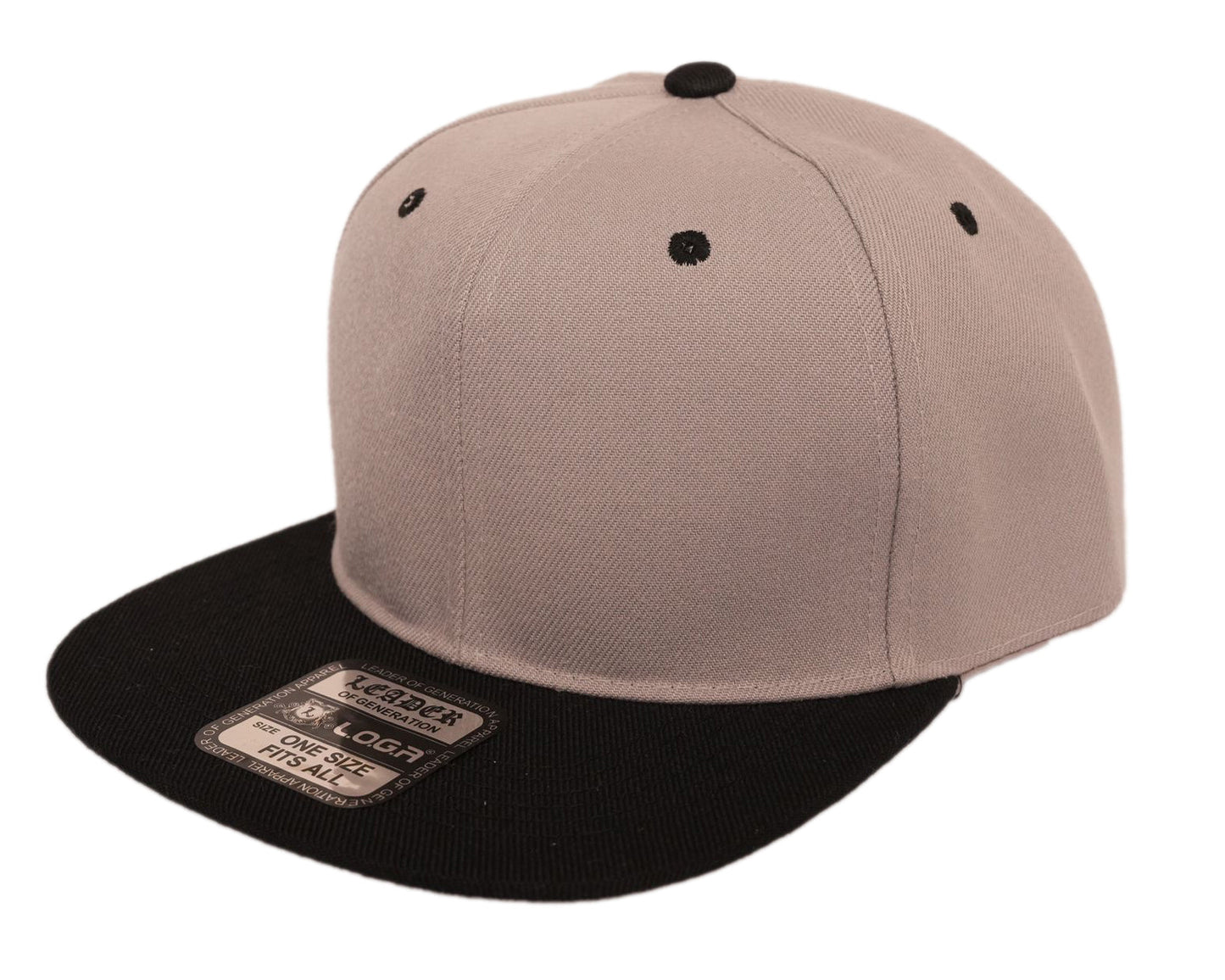 Leader LOGA 6-Panel Structured Flat Visor Two-Tone Snapback Cap