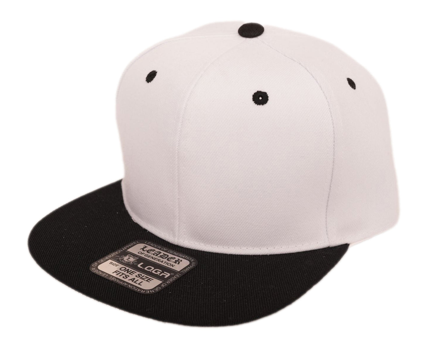 Leader LOGA 6-Panel Structured Flat Visor Two-Tone Snapback Cap