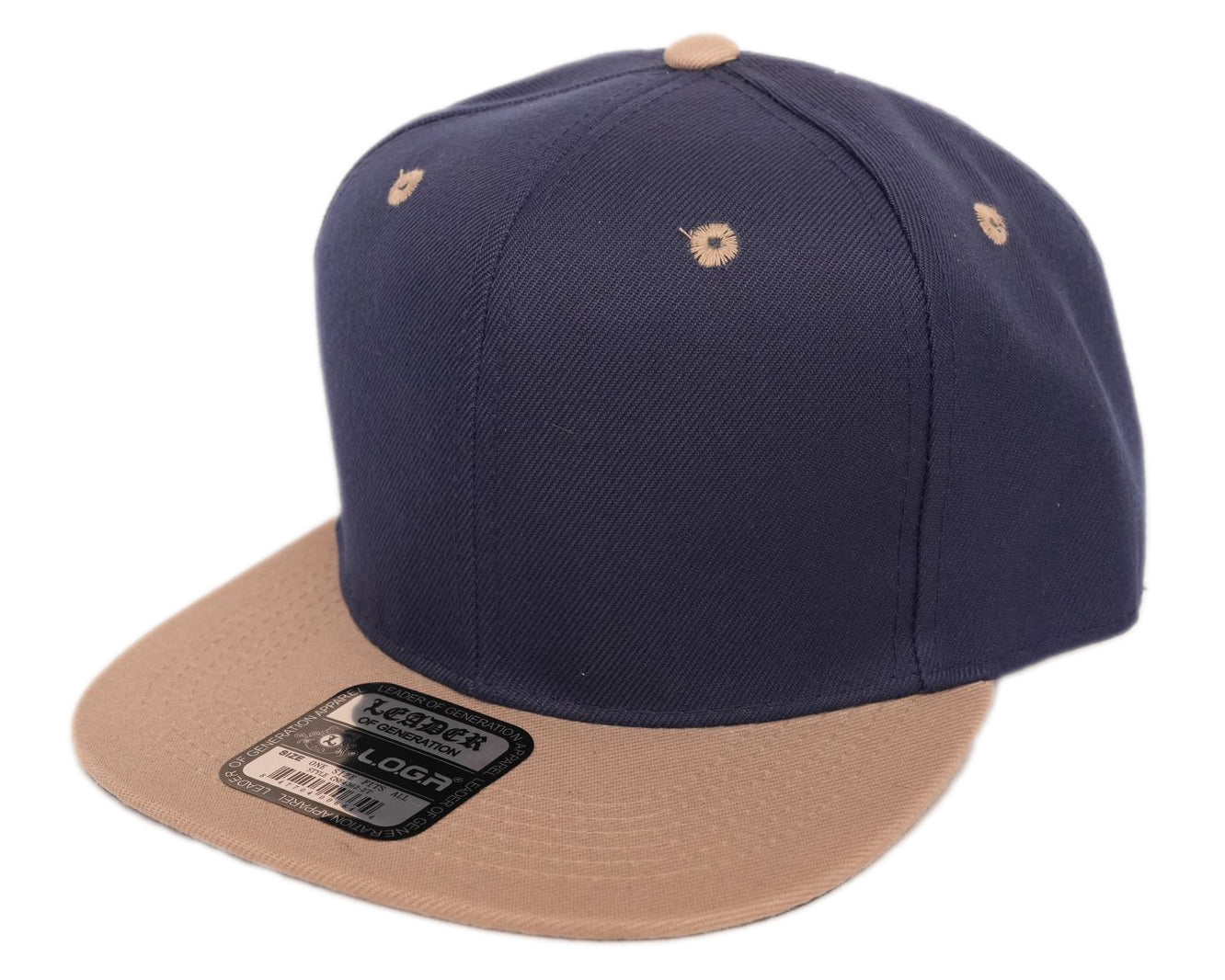 Leader LOGA 6-Panel Structured Flat Visor Two-Tone Snapback Cap