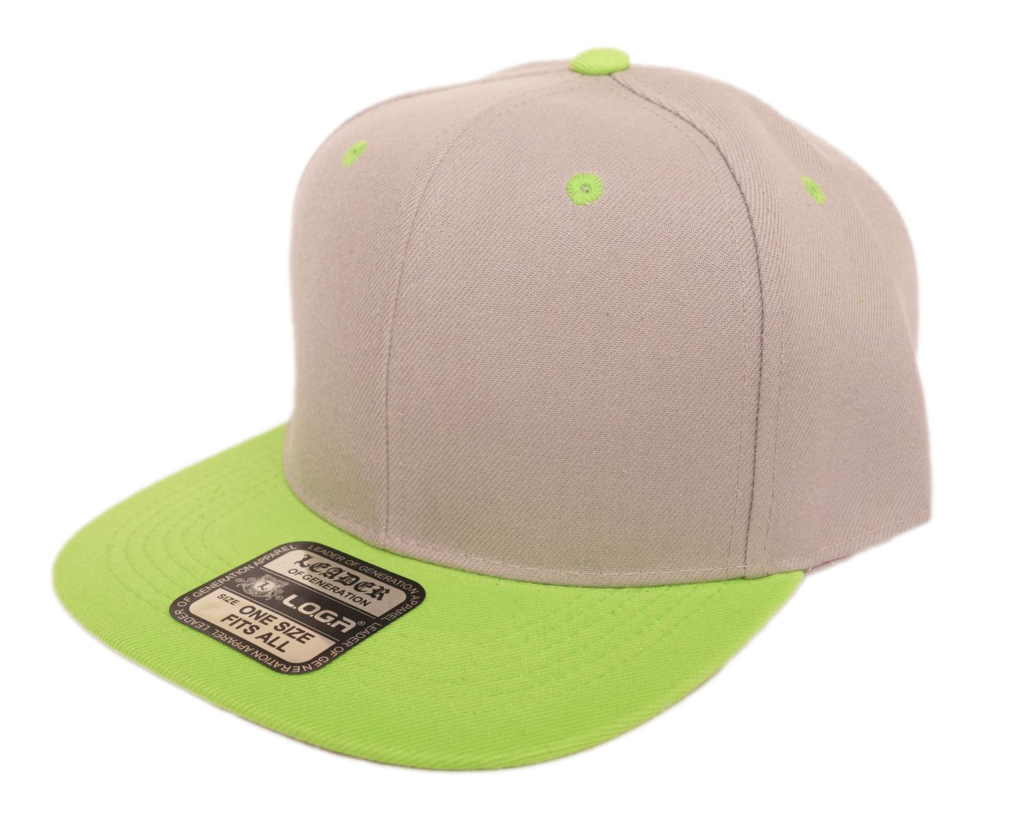 Leader LOGA 6-Panel Structured Flat Visor Two-Tone Snapback Cap