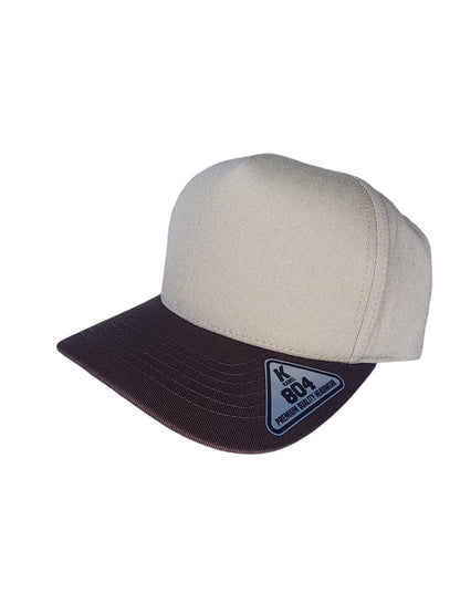 Kamel 804 5 Panel High Crown Slight Curve Trucker Snapback Cap