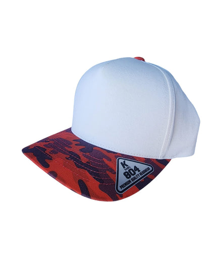 Kamel 804 5 Panel High Crown Slight Curve Trucker Snapback Cap