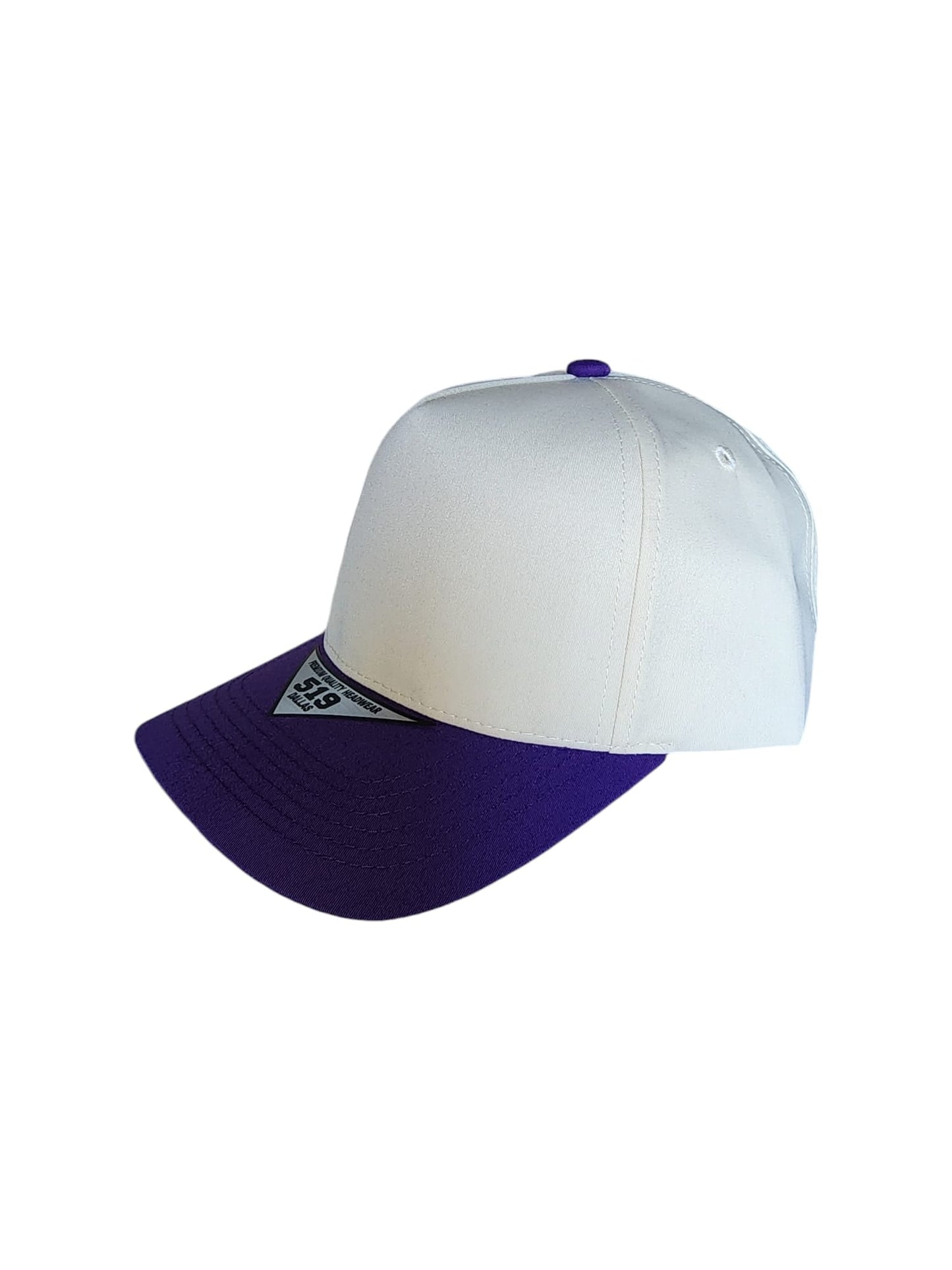 519 Blank Plain Cotton Twill Five Panel Pro Style Cap