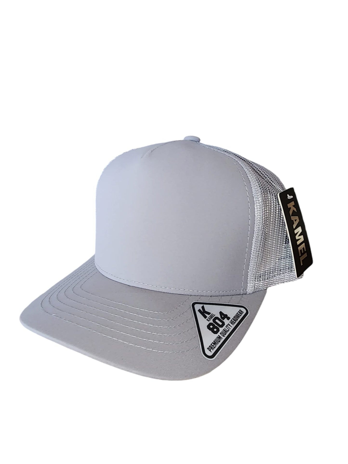 Kamel 804 5 Panel High Crown Polyester Mesh Trucker Hat – Adjustable & Stylish.