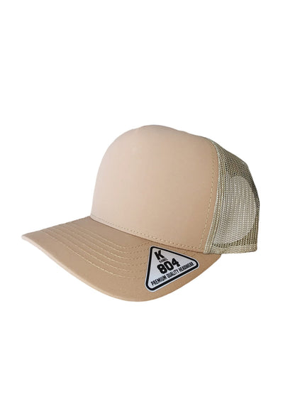 Kamel 804 5 Panel High Crown Polyester Mesh Trucker Hat – Adjustable & Stylish.