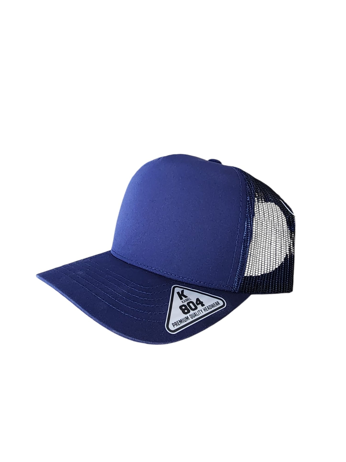 Kamel 804 5 Panel High Crown Polyester Mesh Trucker Hat – Adjustable & Stylish.