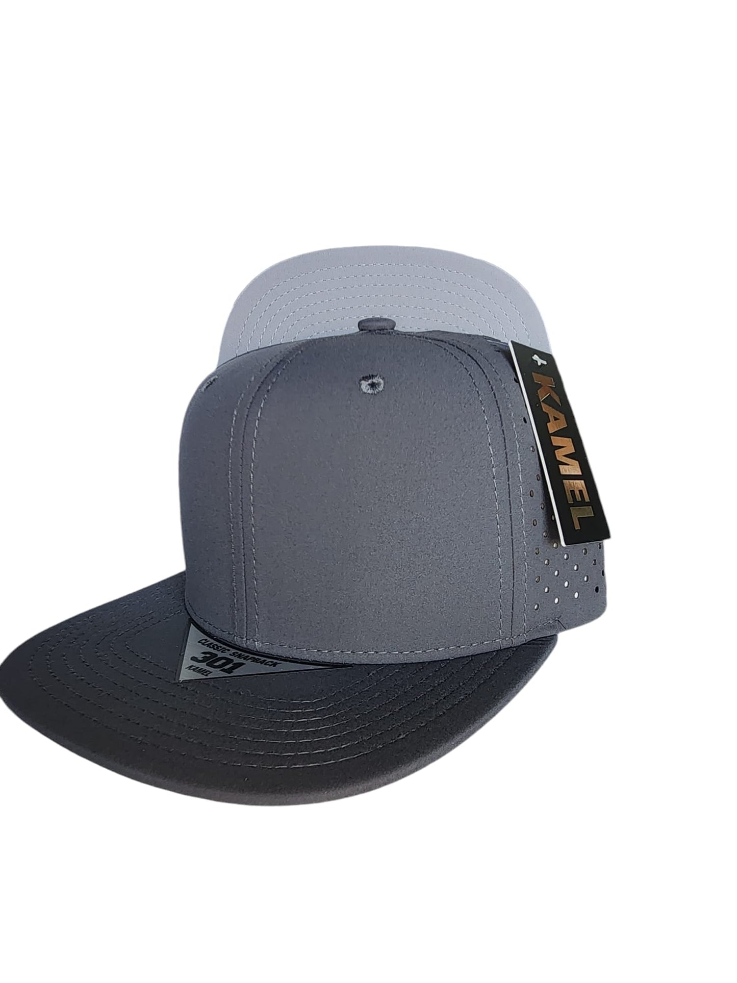 K301DP Kamel 6-Panel Flat Bill Hydro Snapback Cap-Noveltiesmart.com