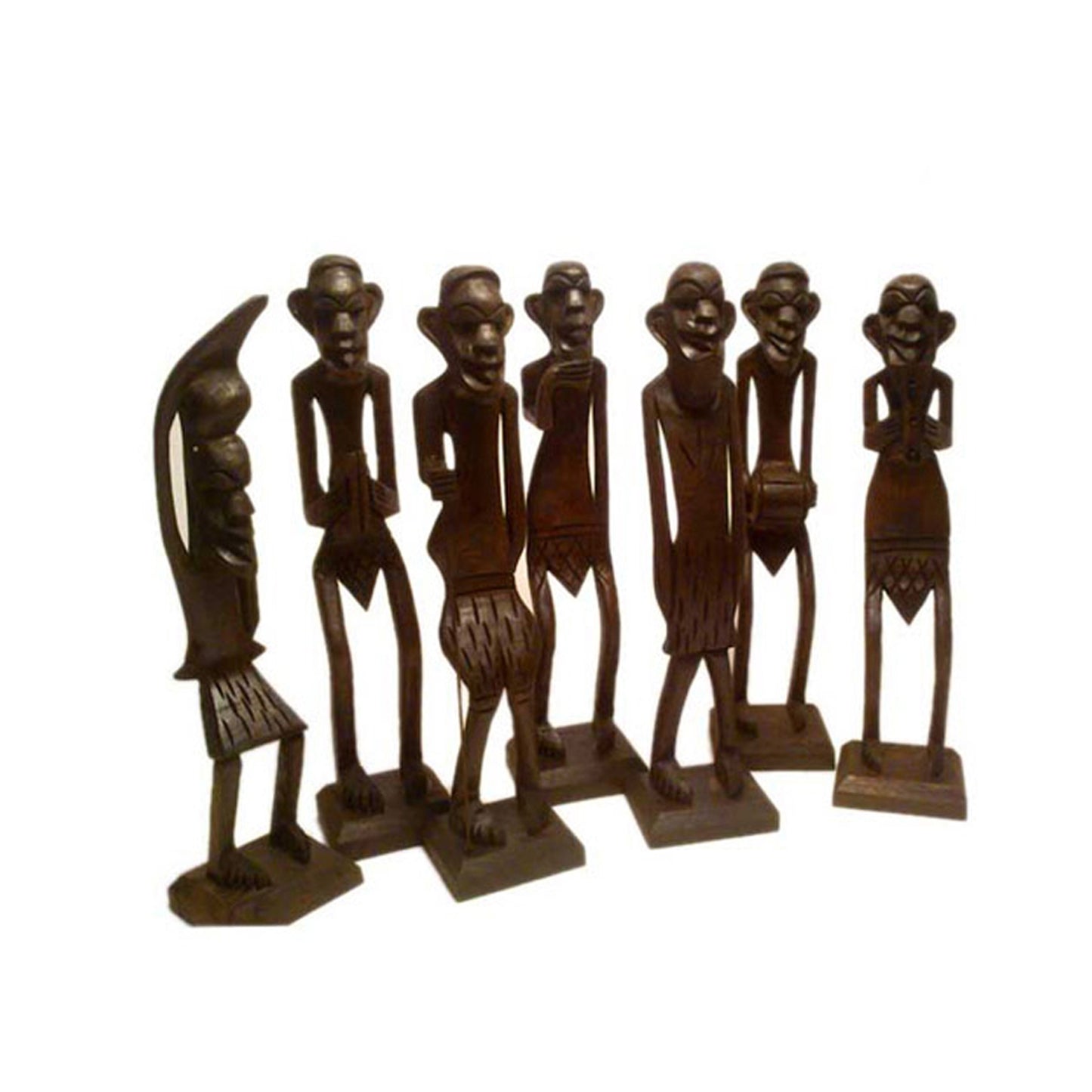 Wooden Made Tribal Decorative Set - 6 Inch