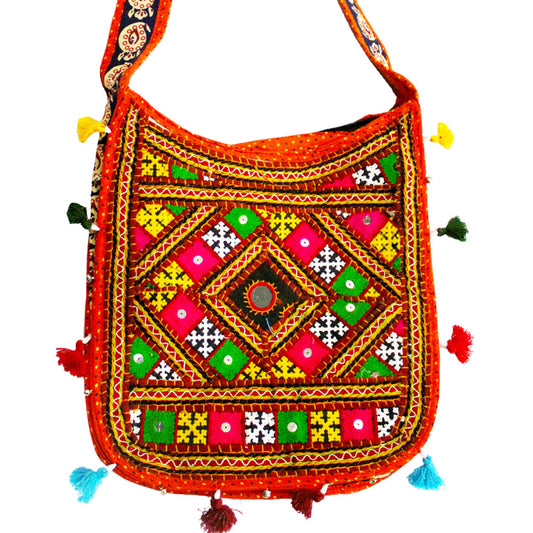 Ethnic Design Long Handle Bag in Yellow Colour – Stylish & Vibrant