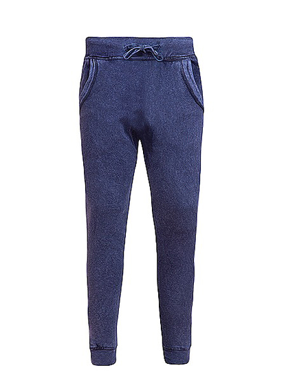 "Vintage Mineral Washed Jogger Pants – Soft Fleece with Ribbed Waistband & Pockets"