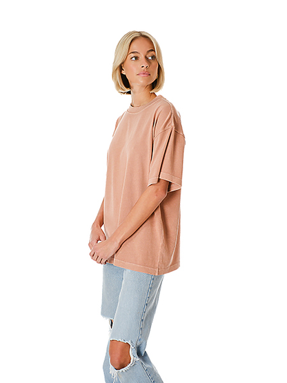 "Oversized Short Sleeve Tee - 7.6oz Cotton Streetwear Essential with Drop Shoulder Fit"