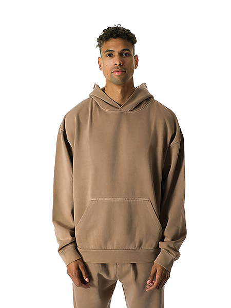 "Oversized Pullover Hoodie - 12oz Heavyweight Fleece with Drop Shoulder Fit"