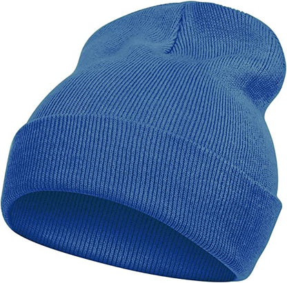 Soft Warm Long Beanie Ski Cap Unisex Multicolor (Pack of 12)