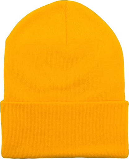 Soft Warm Long Beanie Ski Cap Unisex Multicolor (Pack of 12)