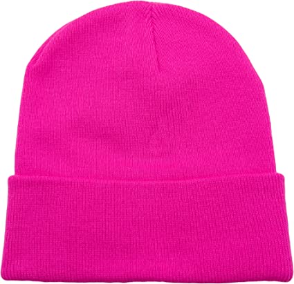 Soft Warm Long Beanie Ski Cap Unisex Multicolor (Pack of 12)