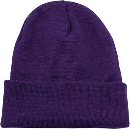 Soft Warm Long Beanie Ski Cap Unisex Multicolor (Pack of 12)