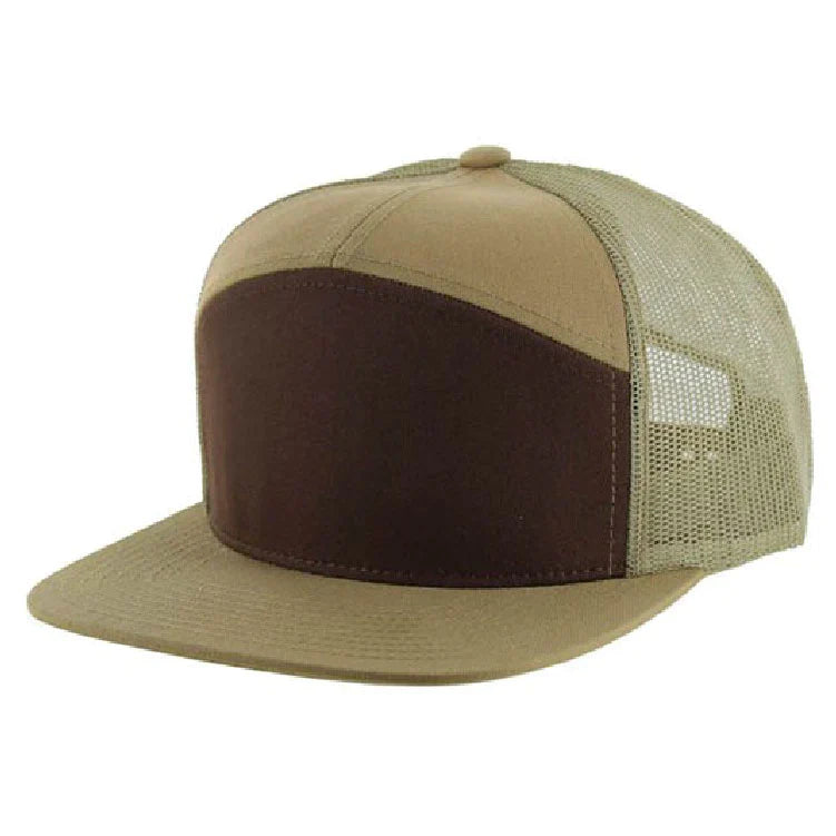 Kamel 707 7-Panel Flat Adjustable Snapback Mesh Trucker Cap-Noveltiesmart.com