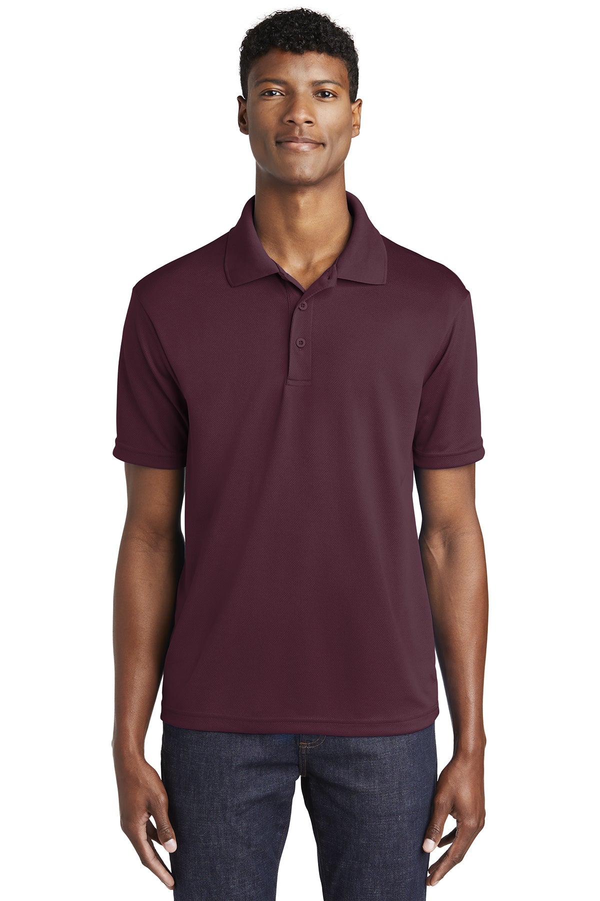 Unisex Performance 100% Polyester Polo – Breathable, Moisture-Wicking with PosiCharge Technology